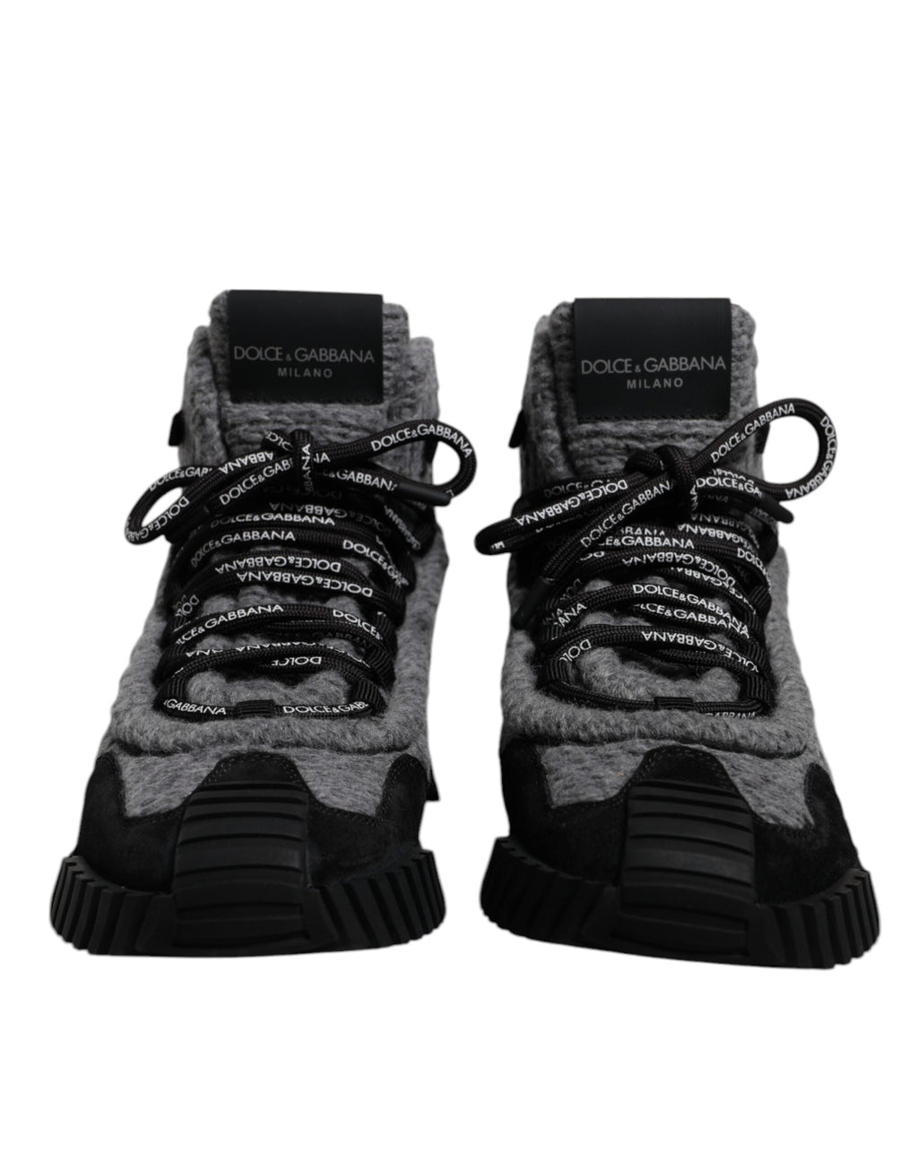 Dolce & Gabbana Grau Schwarz NS1 High Top Stiefel Sneakers Schuhe