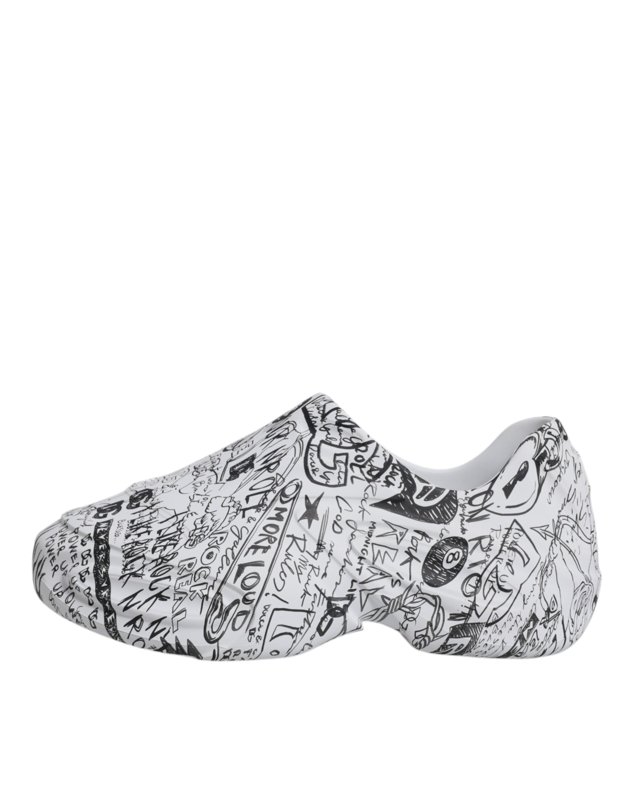 Dolce & Gabbana Weiß Schwarz Graffiti Daymaster Turnschuhe Schuhe