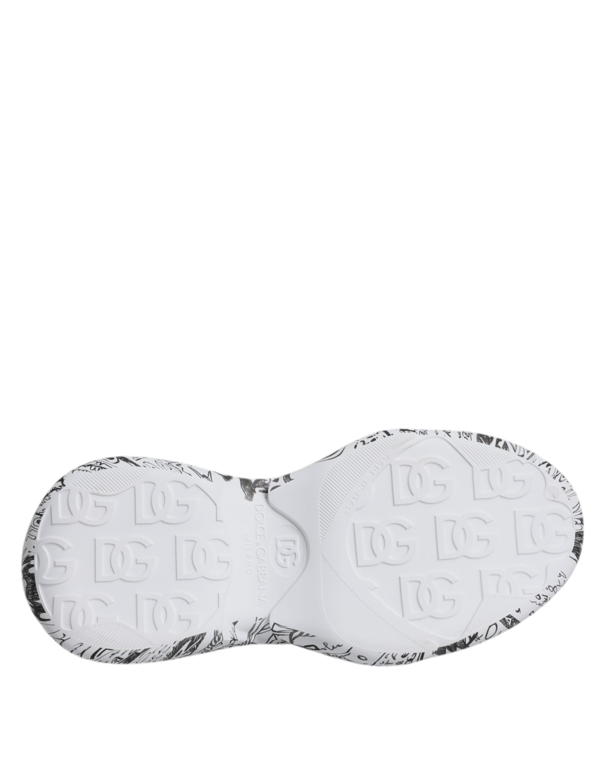 Dolce & Gabbana Weiß Schwarz Graffiti Daymaster Turnschuhe Schuhe