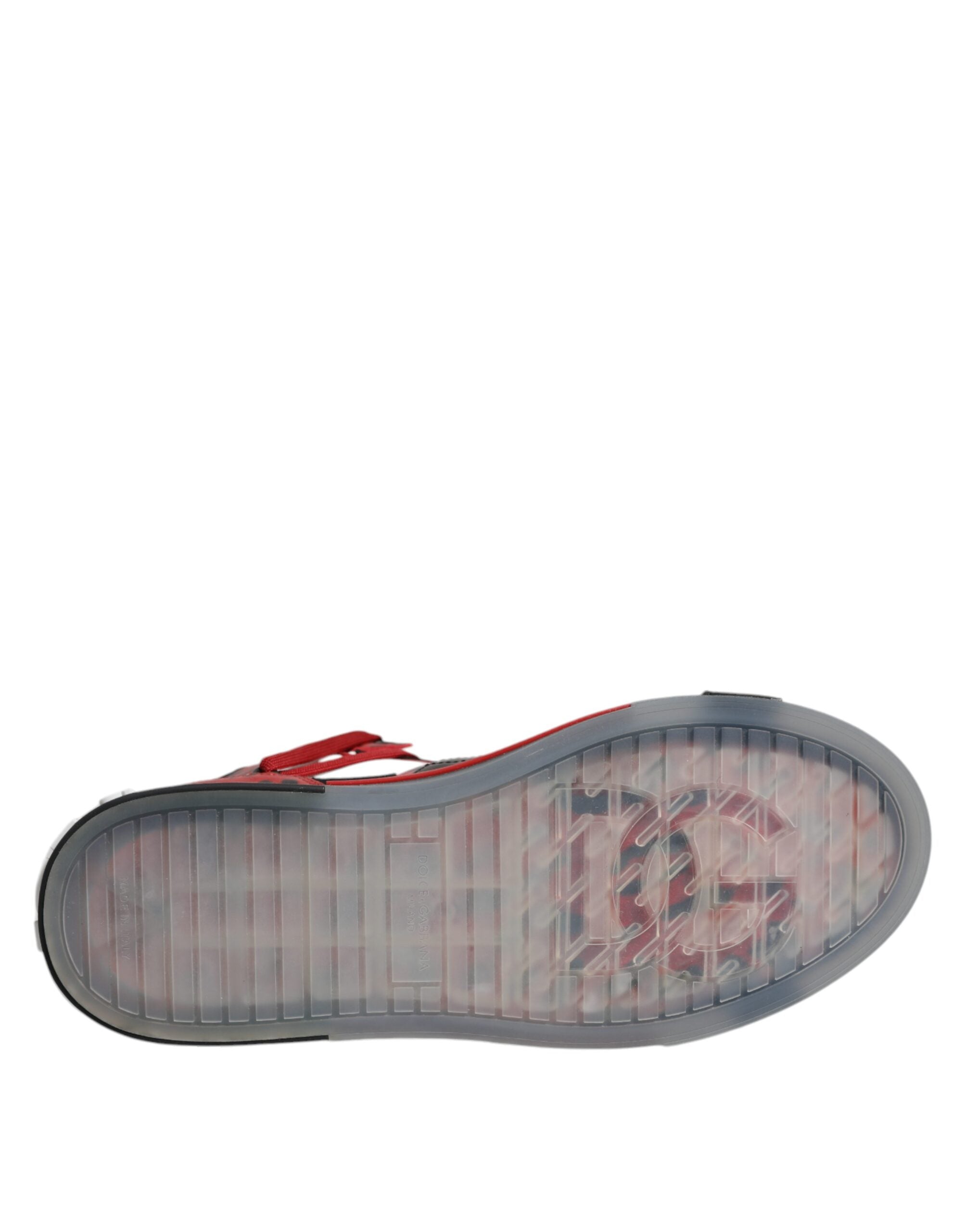 Dolce & Gabbana Multicolor Leder High Top Sneakers Schuhe