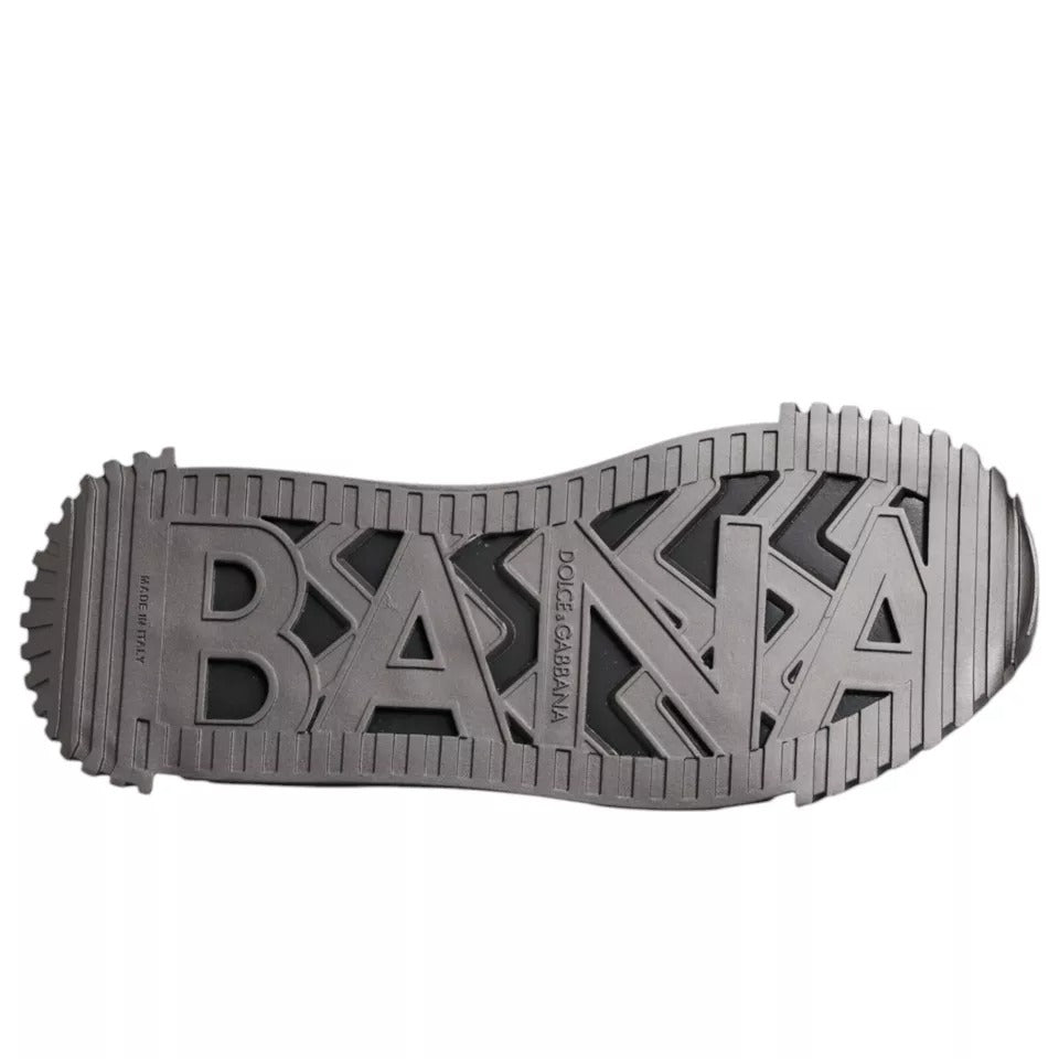 Dolce & Gabbana Schwarz Nylon NS1 Low Top Männer Turnschuhe Schuhe