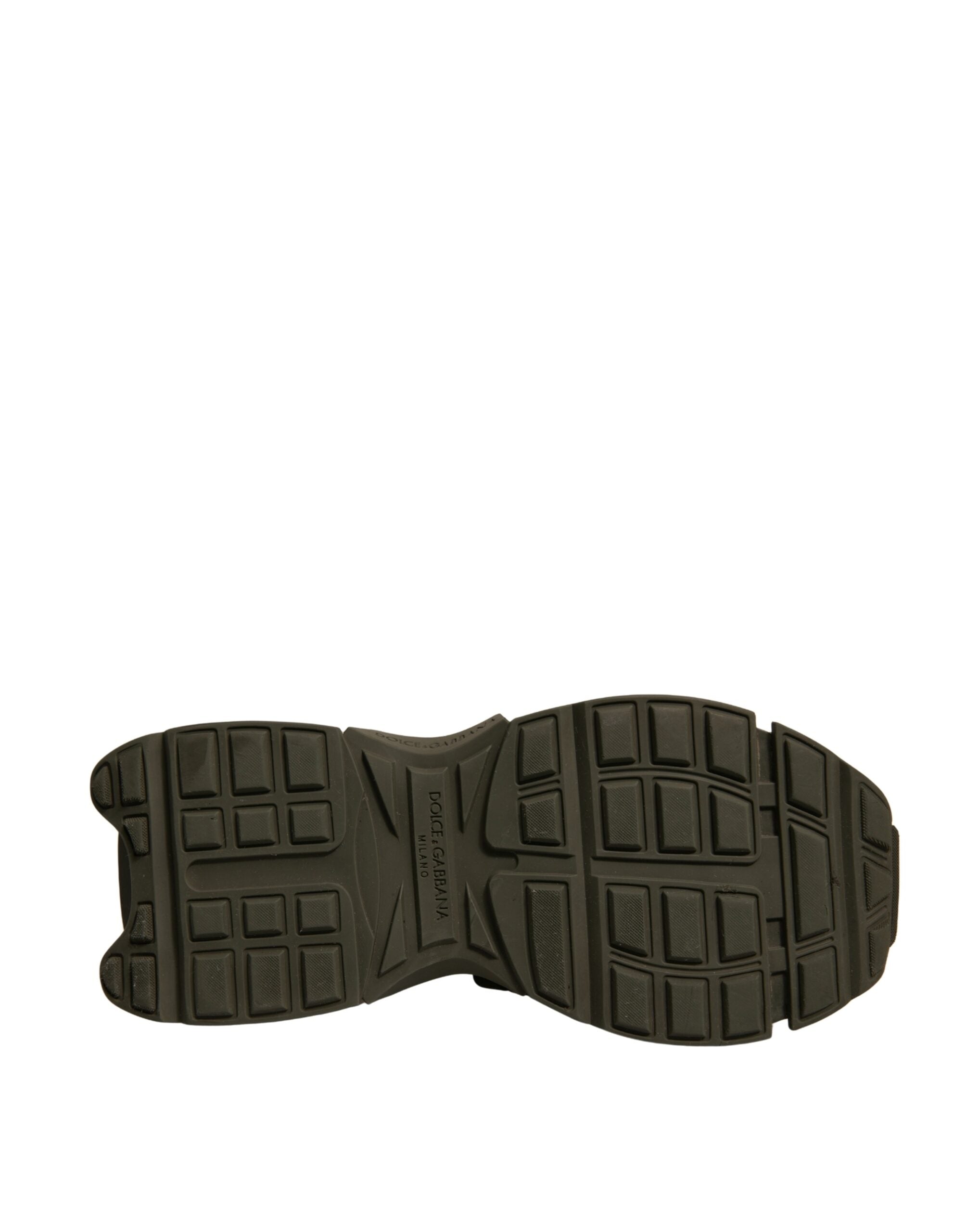 Dolce & Gabbana Militär Grün Space Low Top Turnschuhe Schuhe