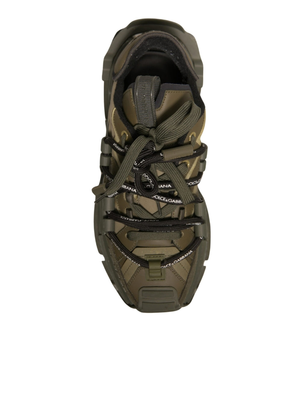 Dolce & Gabbana Militär Grün Space Low Top Turnschuhe Schuhe