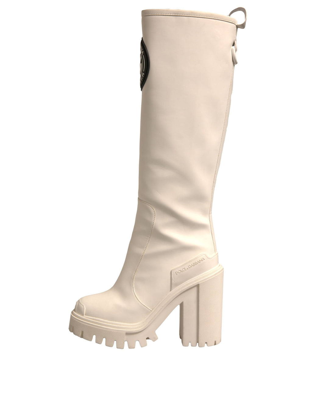 Dolce & Gabbana Weiß DG Logo Hi Trekking Plateau Biker Stiefel Schuhe