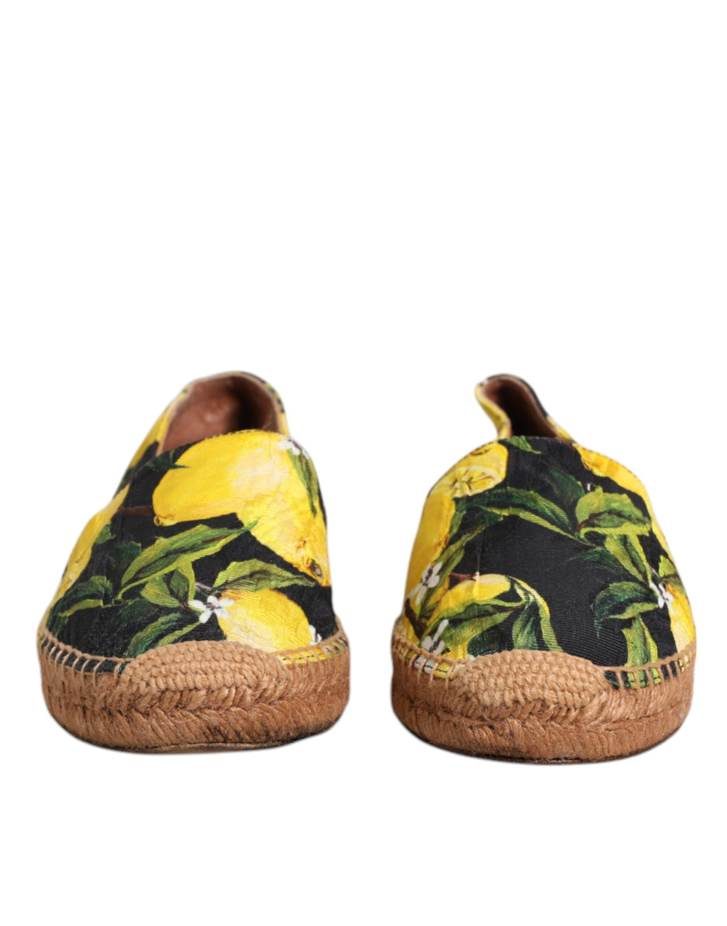 Dolce & Gabbana Multicolor Zitrone Slip On Espadrilles Schuhe