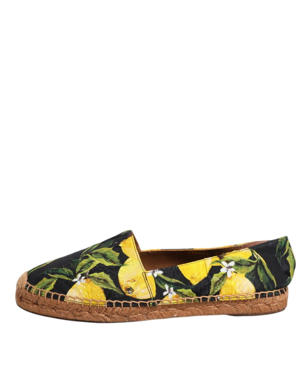 Dolce & Gabbana Multicolor Zitrone Slip On Espadrilles Schuhe