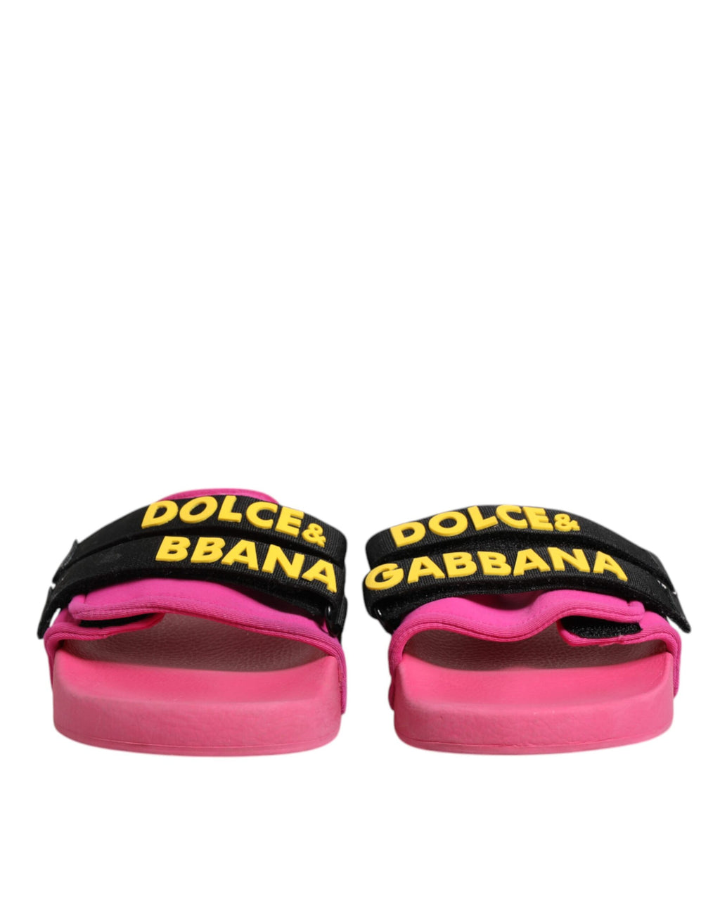 Dolce & Gabbana Fuchsia Neopren Rutschen Flats Beachwear Schuhe