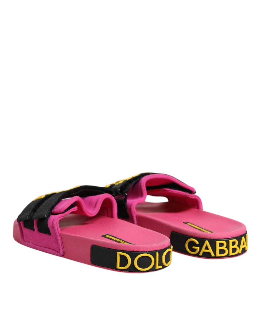 Dolce & Gabbana Fuchsia Neopren Rutschen Flats Beachwear Schuhe
