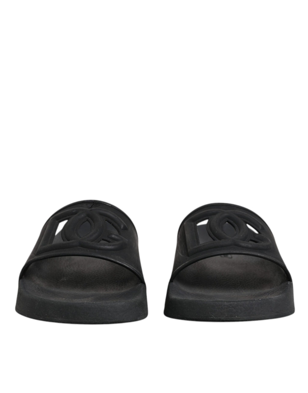 Dolce & Gabbana Schwarze Gummirutsche Sandalen Strandbekleidung Schuhe