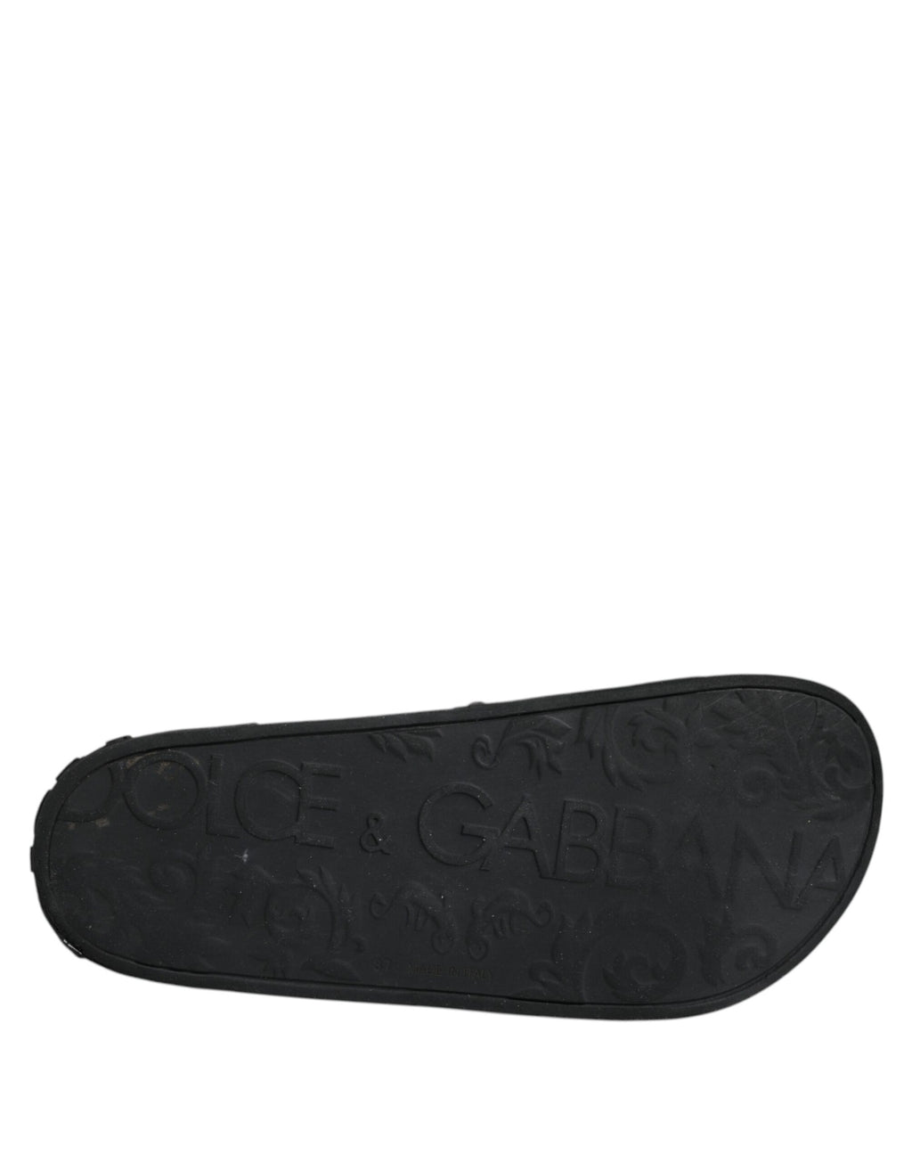 Dolce & Gabbana Schwarze Gummirutsche Sandalen Strandbekleidung Schuhe
