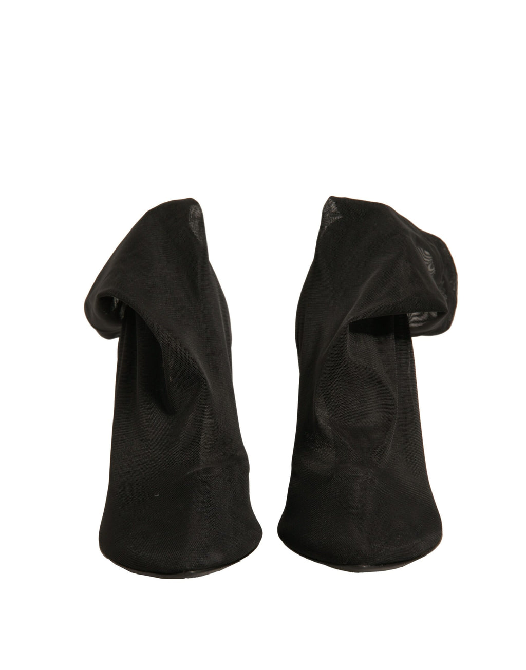 Dolce & Gabbana Schwarz Seide Mesh Socke Stil Heels Stiefel Schuhe