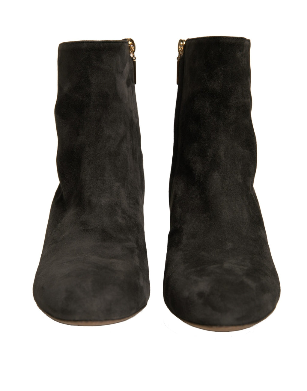Dolce & Gabbana Schwarze verschönerte Absatzstiefel Schuhe