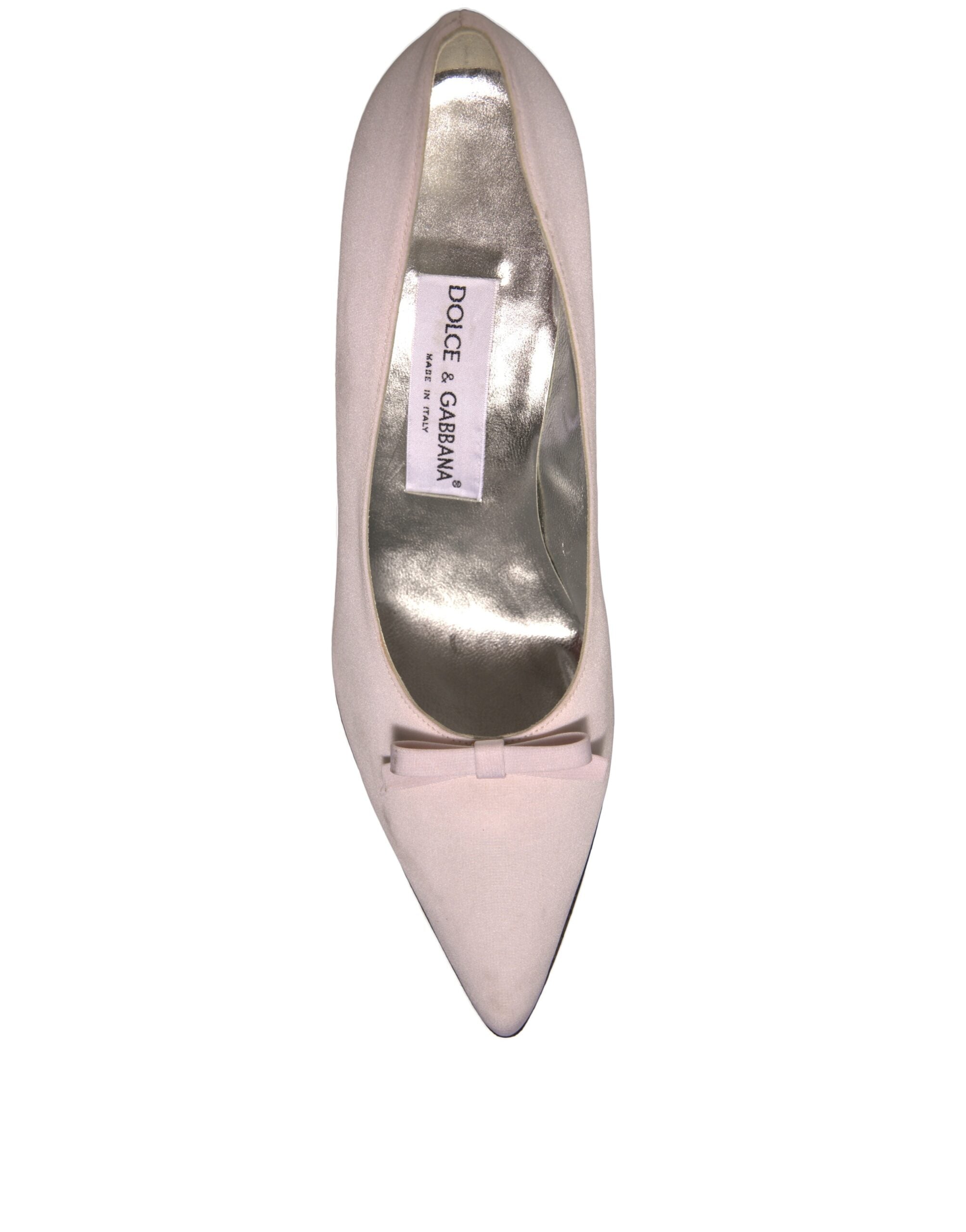 Dolce & Gabbana Weiß Leder High Heels Frauen Pumps Schuhe