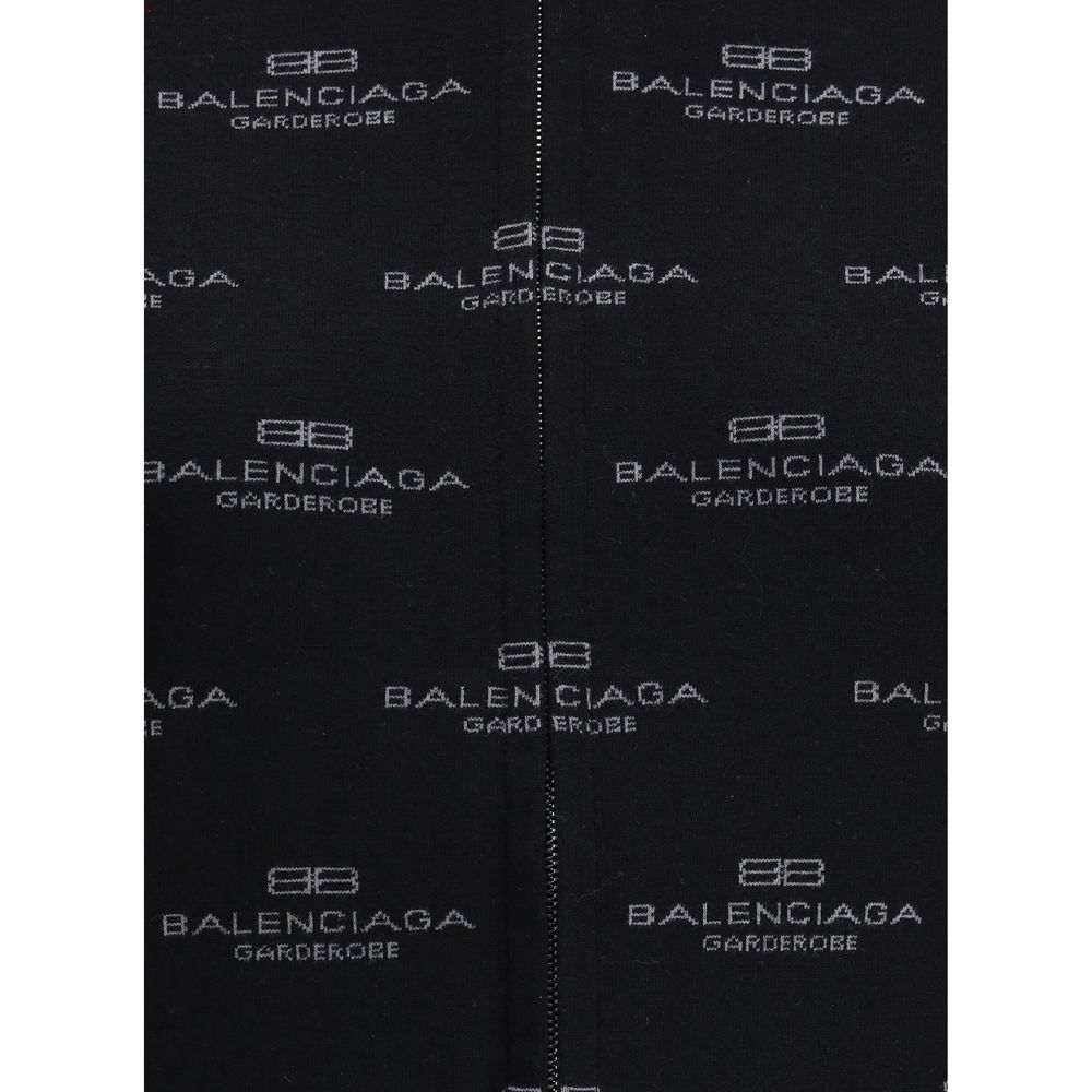 Balenciaga All-Over-Logo Strickjacke