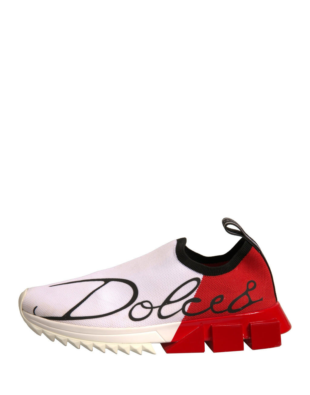 Dolce & Gabbana Weiß Rot Low Top Sorrento Turnschuhe Schuhe
