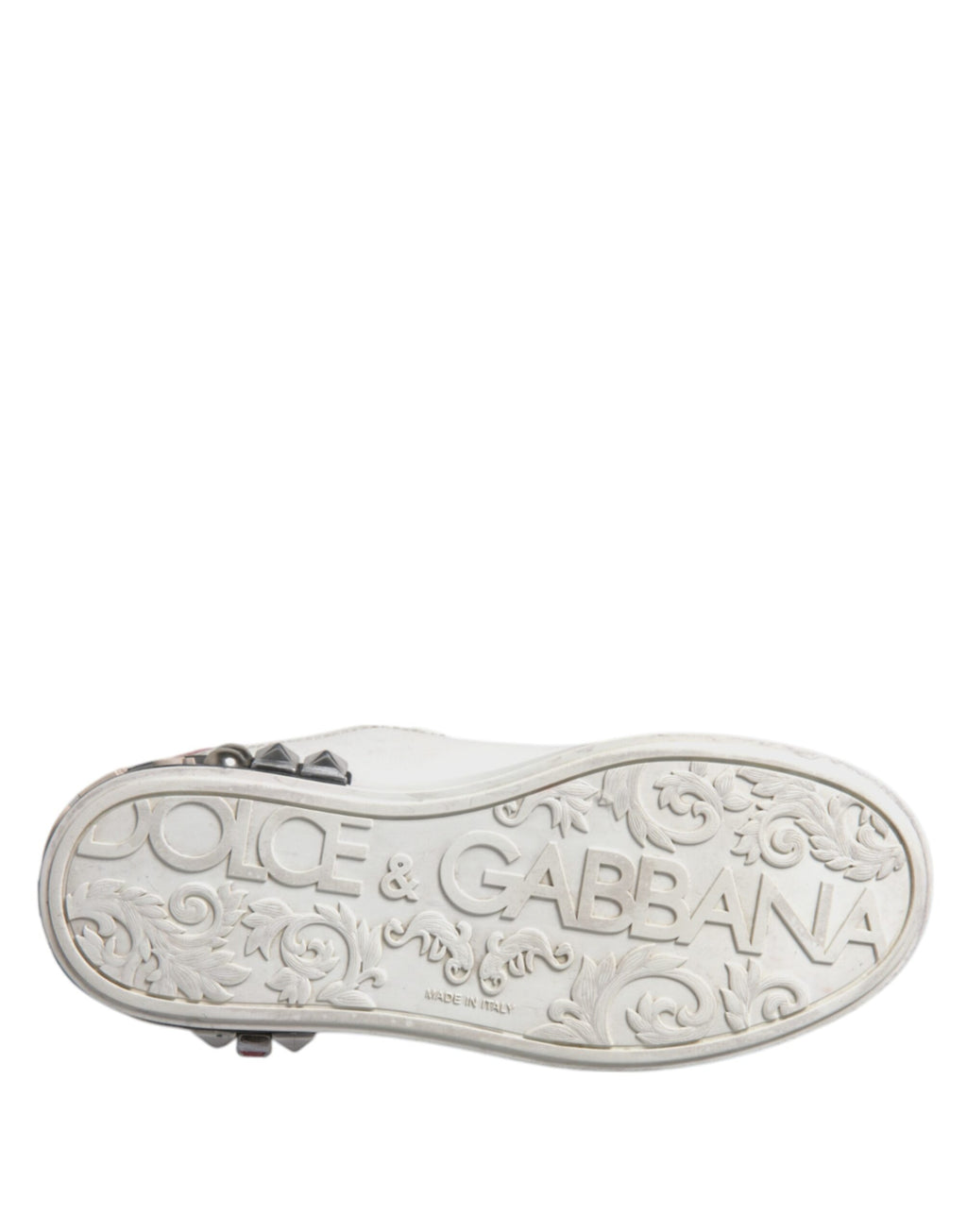 Dolce & Gabbana Weiß Pailletten Kristall Low Top Turnschuhe Schuhe