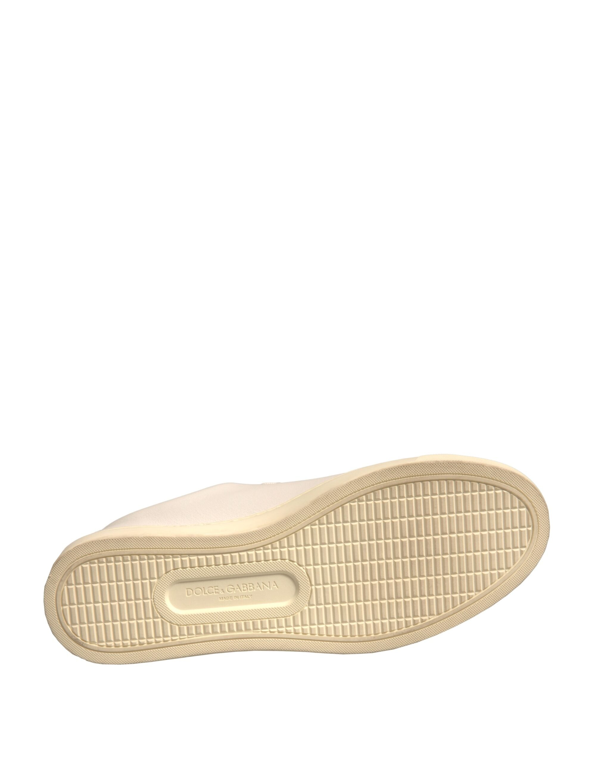 Dolce & Gabbana Weiß Leder Gold Rot Herz Turnschuhe Schuhe