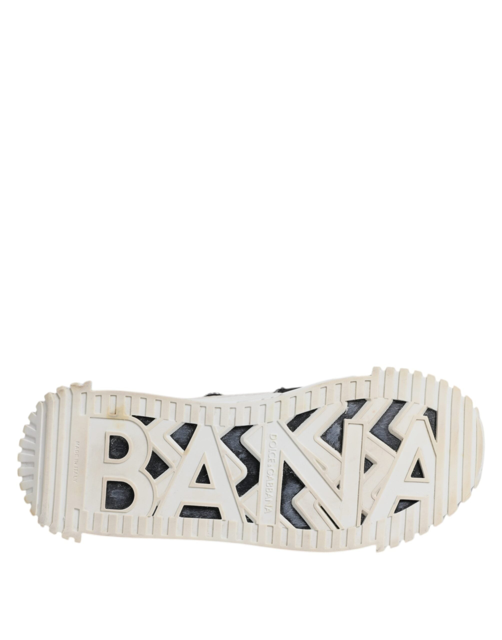 Dolce & Gabbana Weiß Schwarz NS1 Low Top Sneakers Schuhe