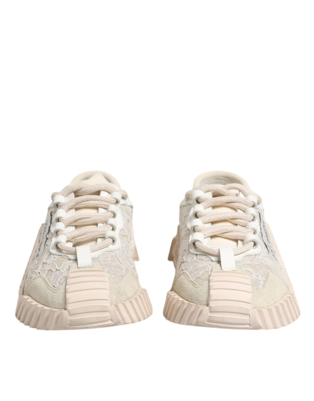 Dolce & Gabbana Weiß Spitze NS1 Low Top Sneaker Sportschuhe