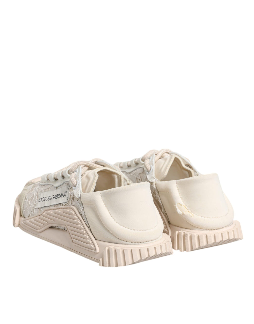 Dolce & Gabbana Weiß Spitze NS1 Low Top Sneaker Sportschuhe