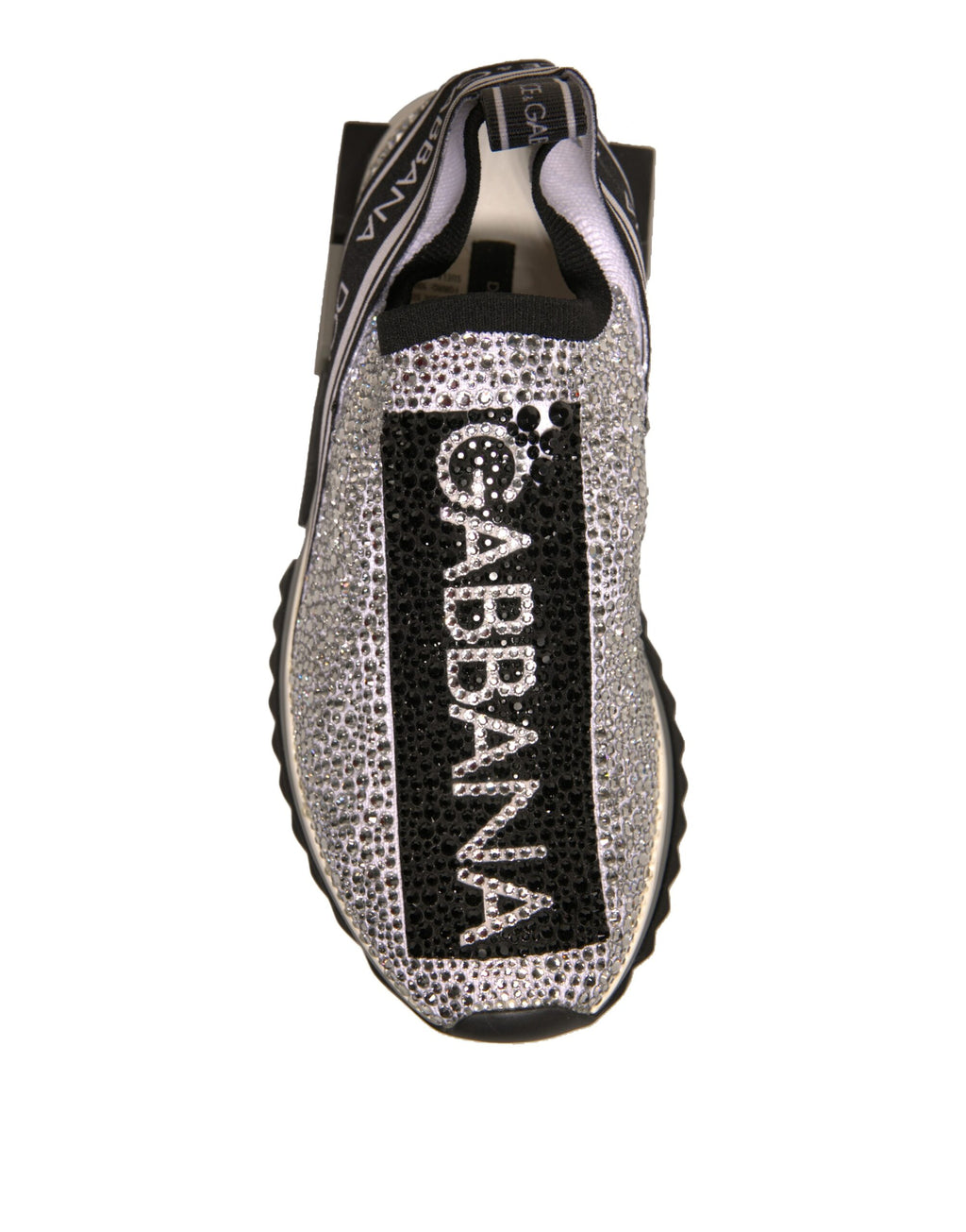 Dolce & Gabbana Silber Strass Sorrento Turnschuhe Schuhe