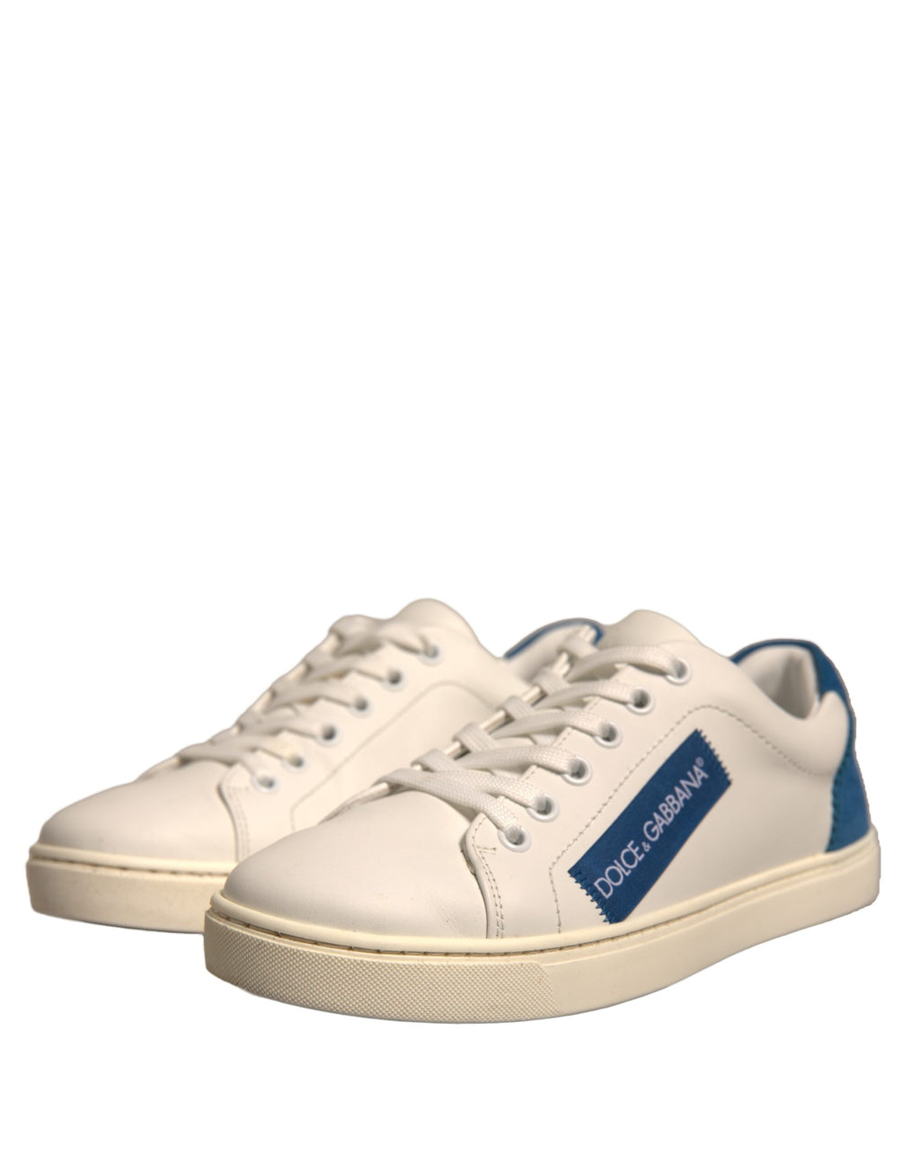 Dolce & Gabbana Weiß Wildleder Leder Low Top Turnschuhe Schuhe