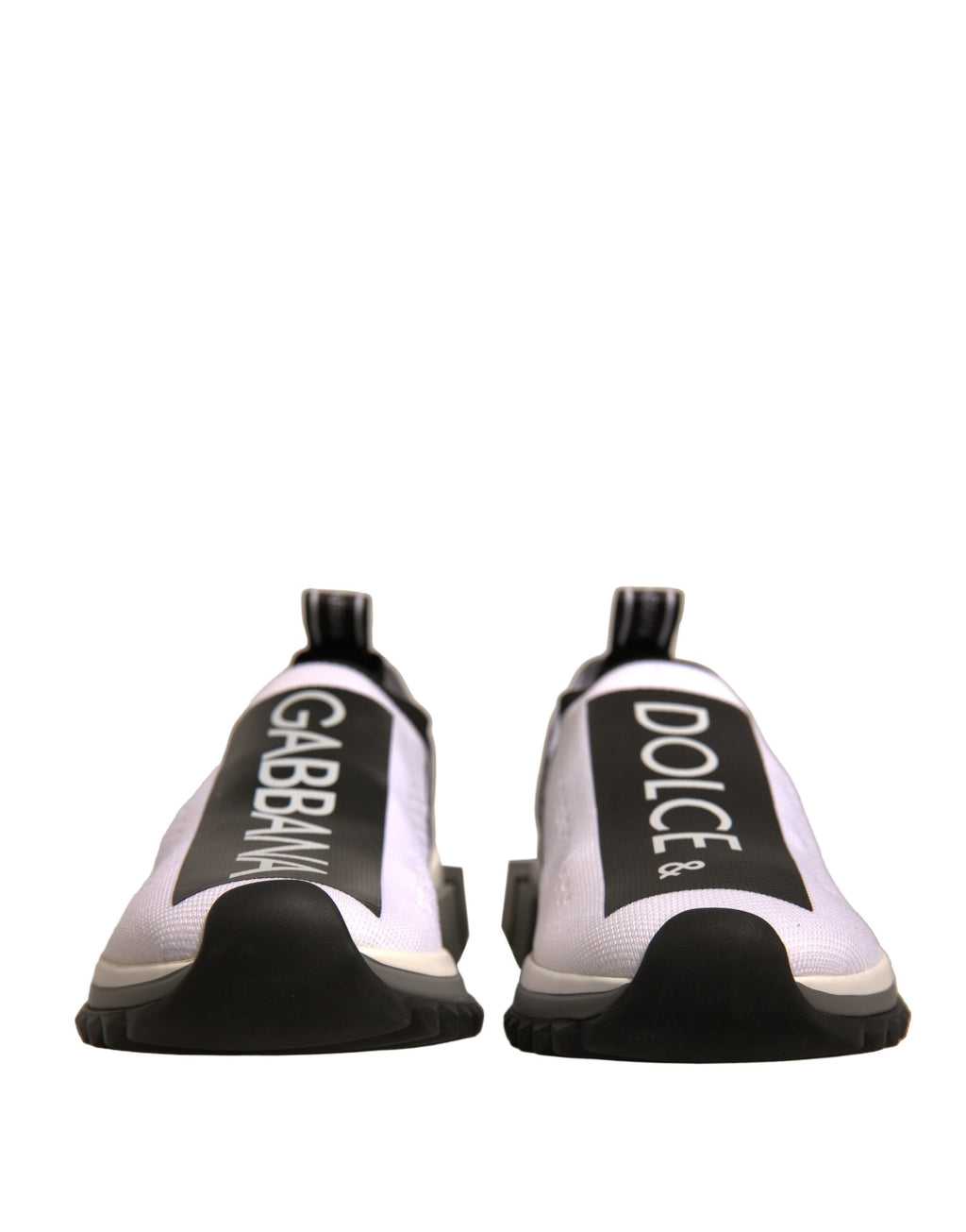 Dolce & Gabbana Weiß Schwarz Slip On Sorrento Sneakers Schuhe