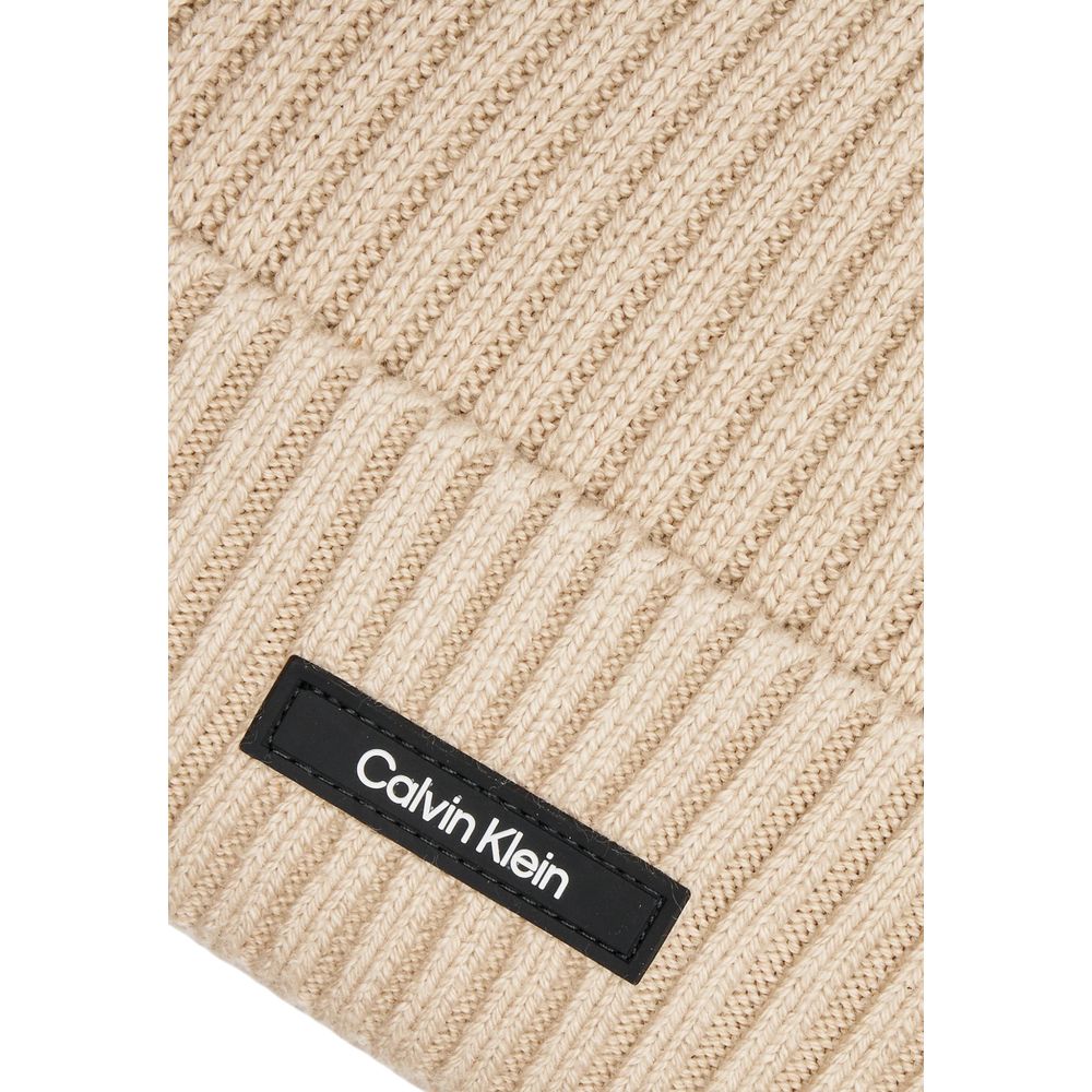 Calvin Klein Beige Bio-Baumwollmützen Baseballmütze