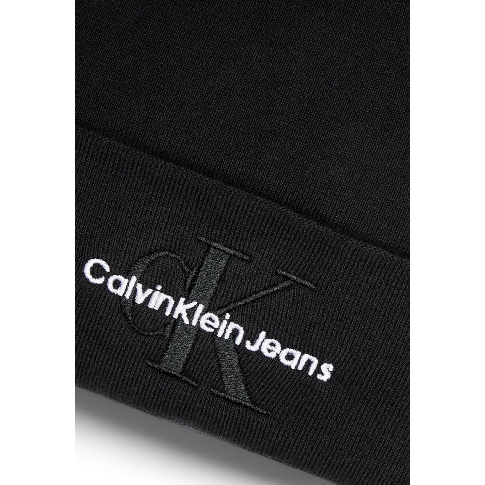 Calvin Klein Jeans Schwarze Bio-Baumwollmützen Baseballmütze