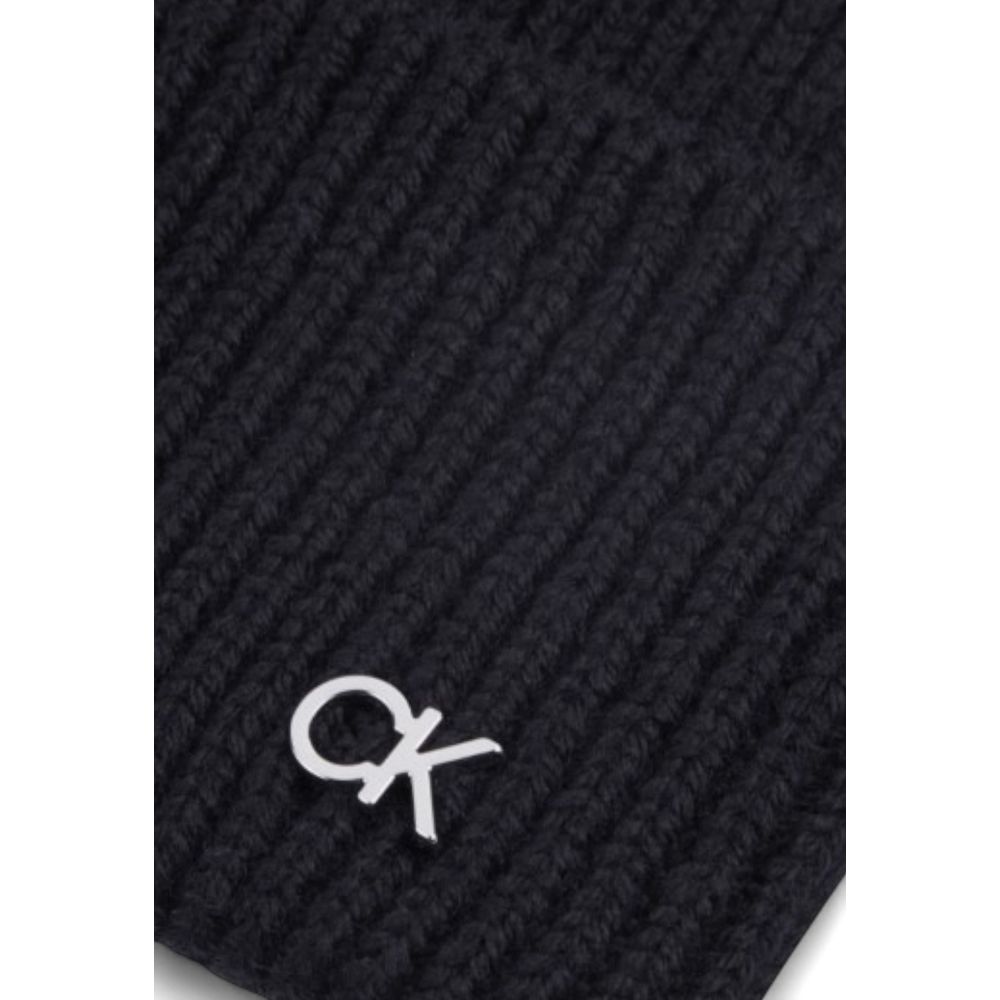Calvin Klein Schwarze Wollmützen Baseballmütze