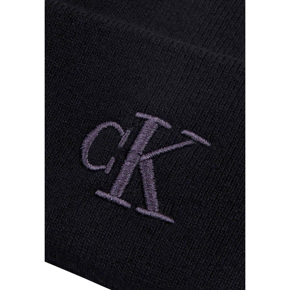 Calvin Klein Jeans Schwarze Wollmützen Baseballmütze