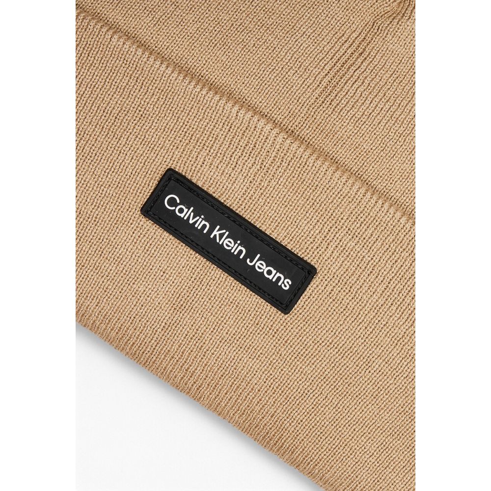 Calvin Klein Jeans Beige Recycelte Polyester Mützen Baseballmütze