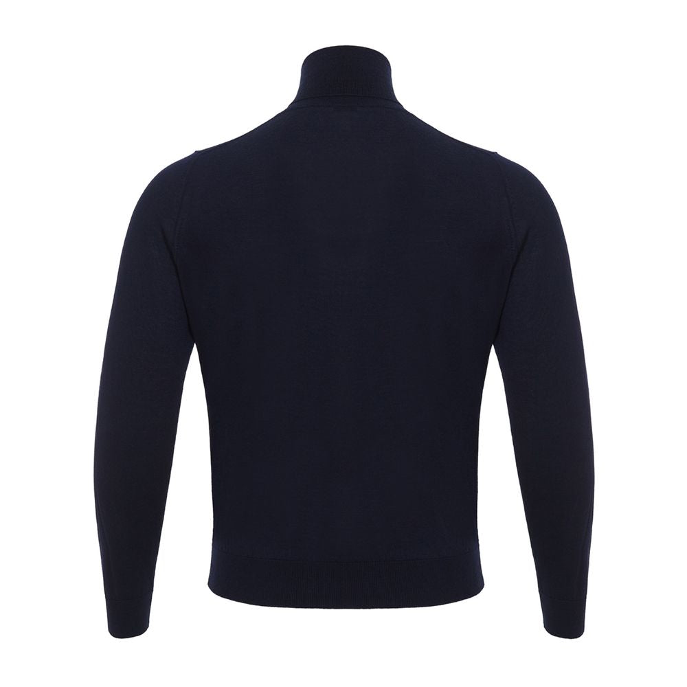 Colombo Blauer Kaschmir-Rollkragenpullover
