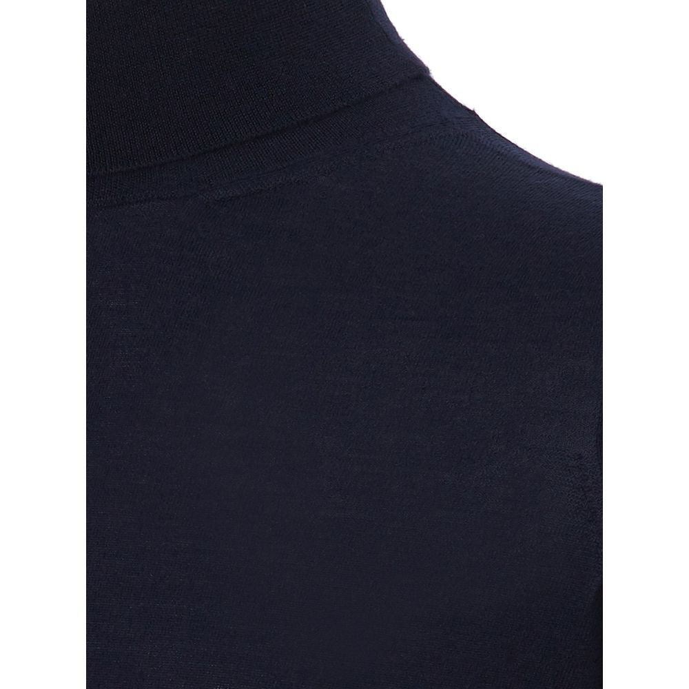 Colombo Blauer Kaschmir-Rollkragenpullover