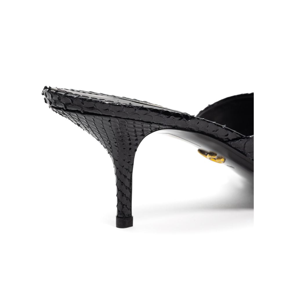 Dolce & Gabbana Schwarze Schlangenhaut-Sandale