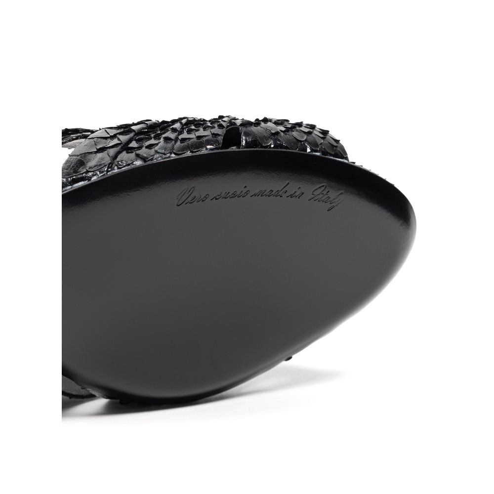 Dolce & Gabbana Schwarze Schlangenhaut-Sandale