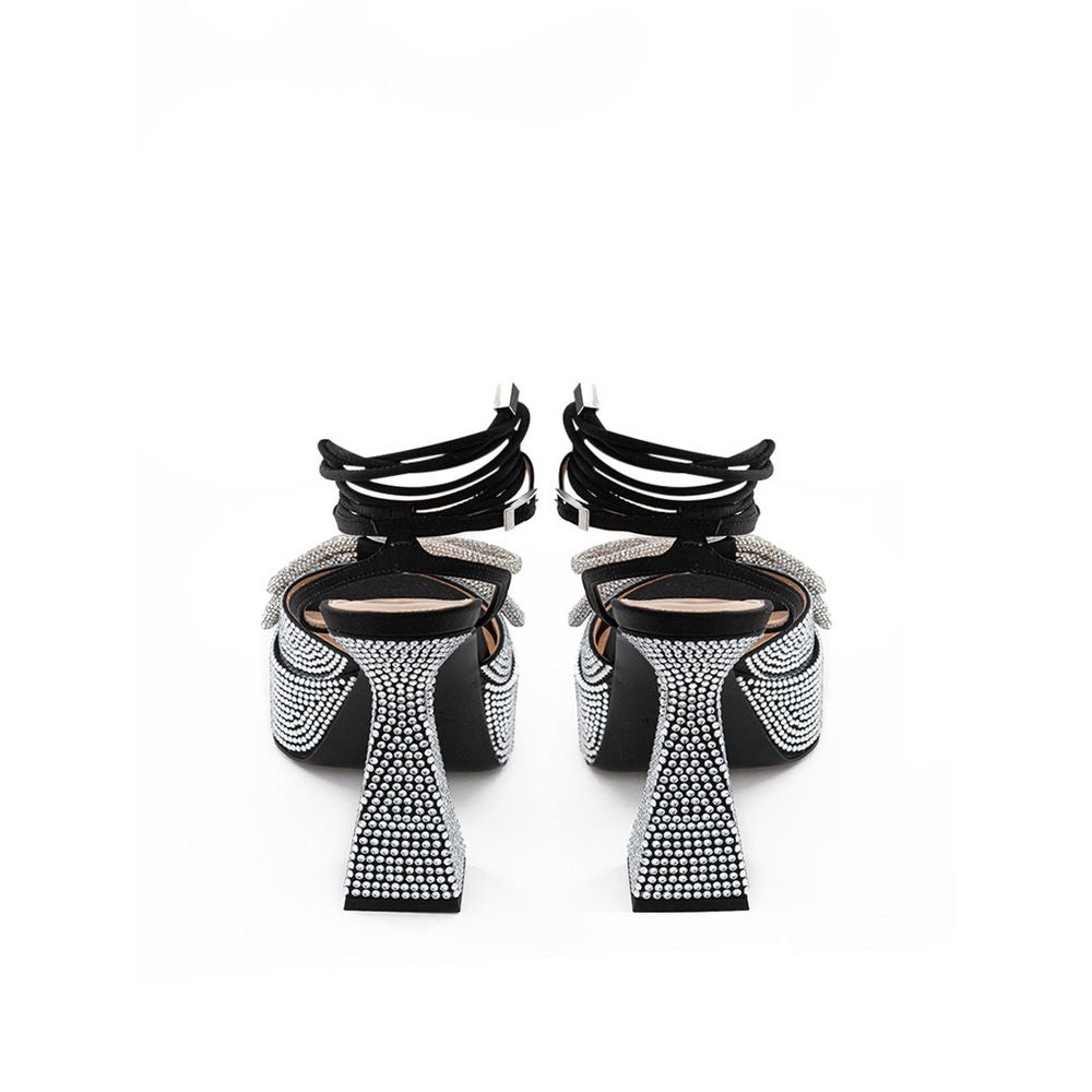 MACH & MACH Schicke schwarze Leder-Plateaus für gehobenen Stil