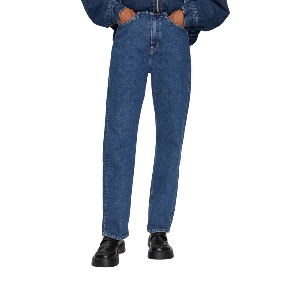Calvin Klein Jeans Blaue Mom-Jeans aus Baumwolle
