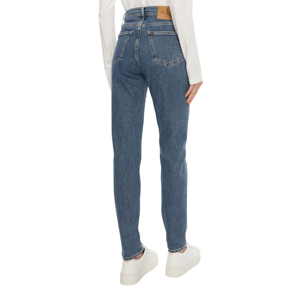 Calvin Klein Jeans Blaue Mom-Jeans aus Baumwolle