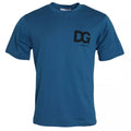 Dolce & Gabbana Blue Logo Cotton Round Neck Short Sleeves T-shirt
