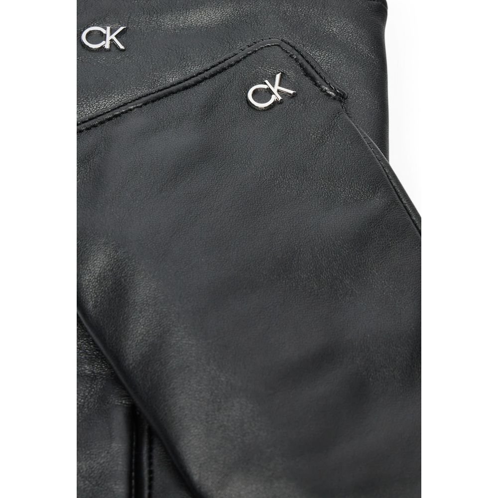 Calvin Klein Schwarzer Lederhandschuh