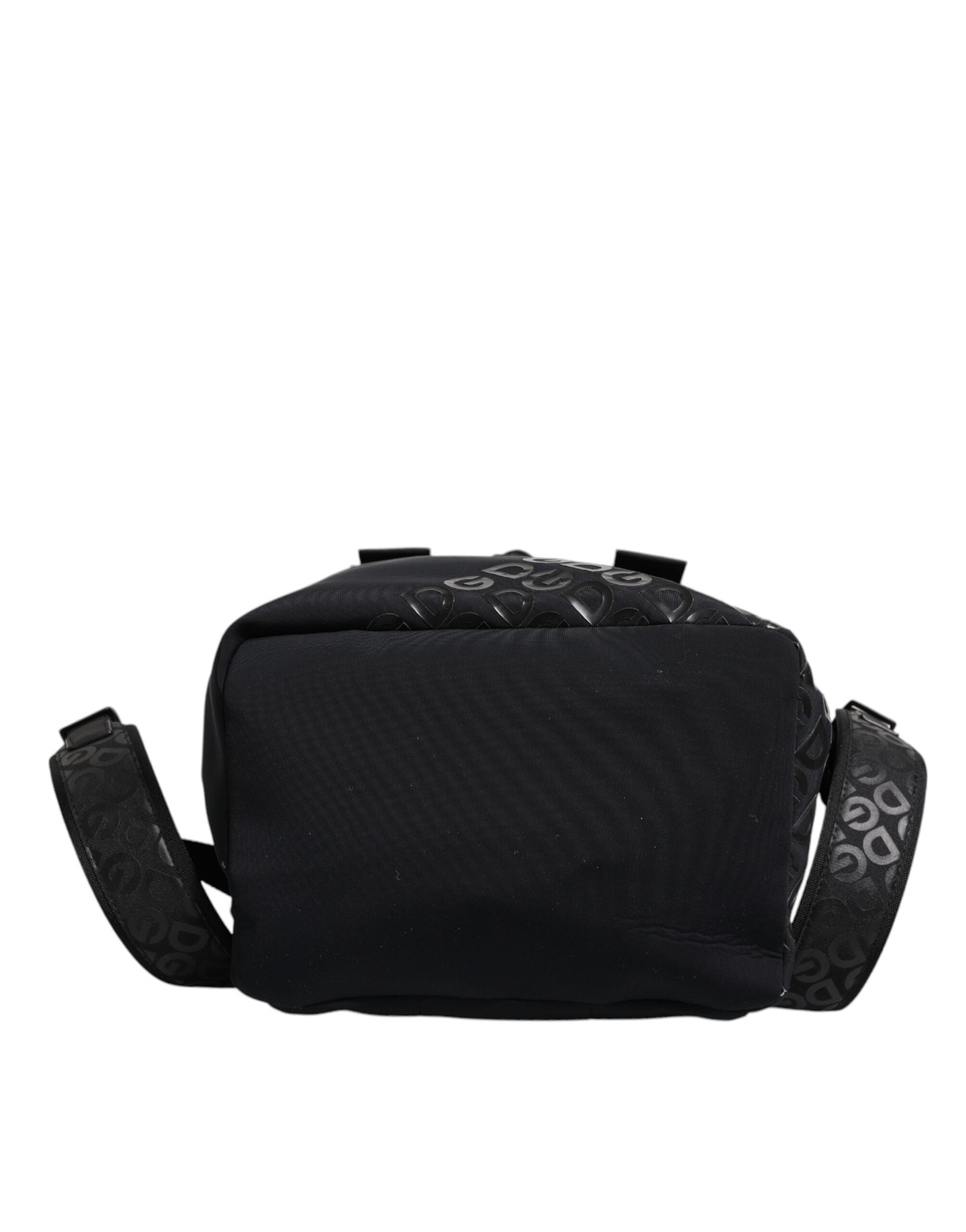 Dolce & Gabbana Schwarzer Neopren Nylon DG Logo Schulrucksack Tasche