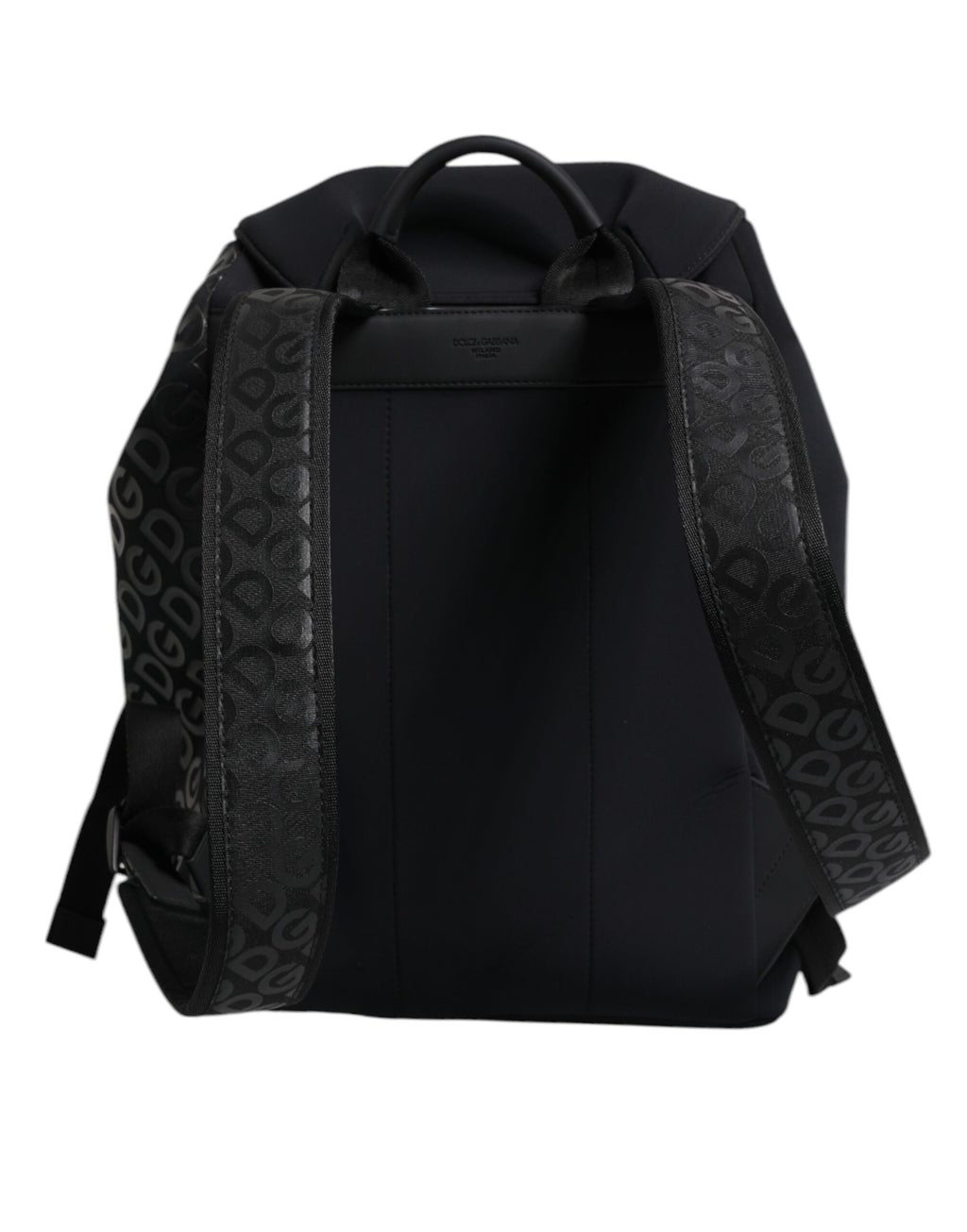 Dolce & Gabbana Schwarzer Neopren Nylon DG Logo Schulrucksack Tasche