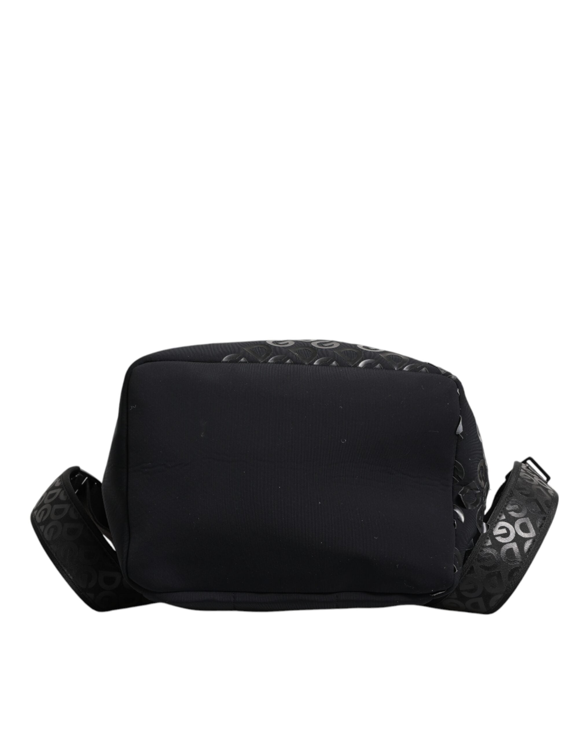 Dolce & Gabbana Schwarzer Neopren Nylon DG Logo Schulrucksack Tasche