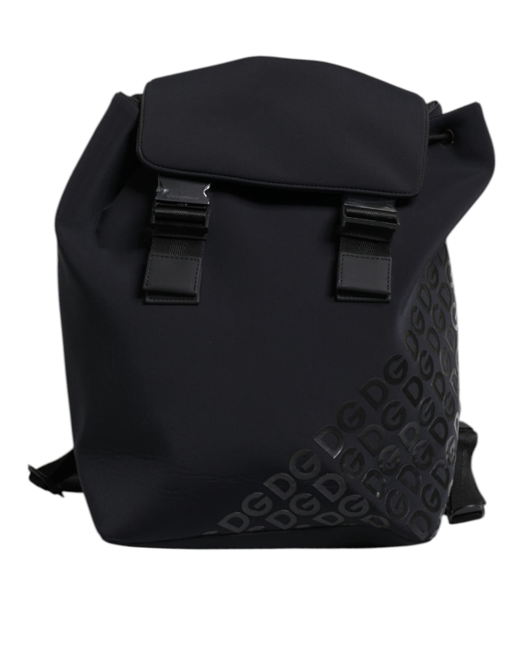 Dolce & Gabbana Schwarzer Neopren Nylon DG Logo Schulrucksack Tasche
