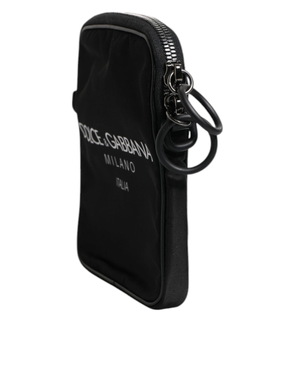 Dolce & Gabbana Schwarze Logo Print Scuba Crossbody Umhängetasche