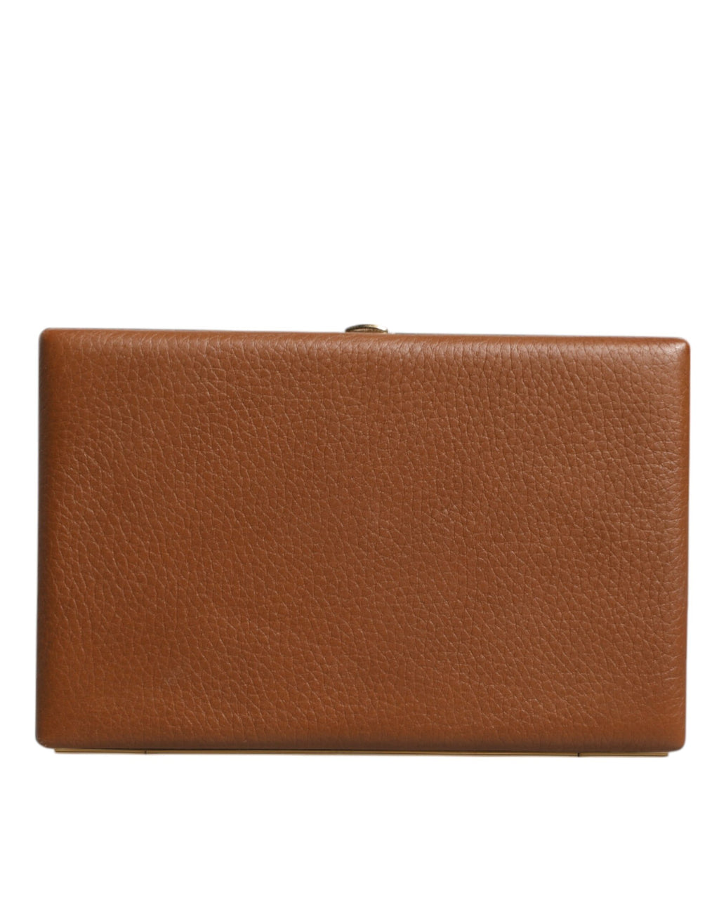 Dolce & Gabbana Braune Leder Clutch Abend Crossbody Tasche