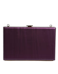 Dolce & Gabbana Purple Leather Clutch Evening Crossbody Bag