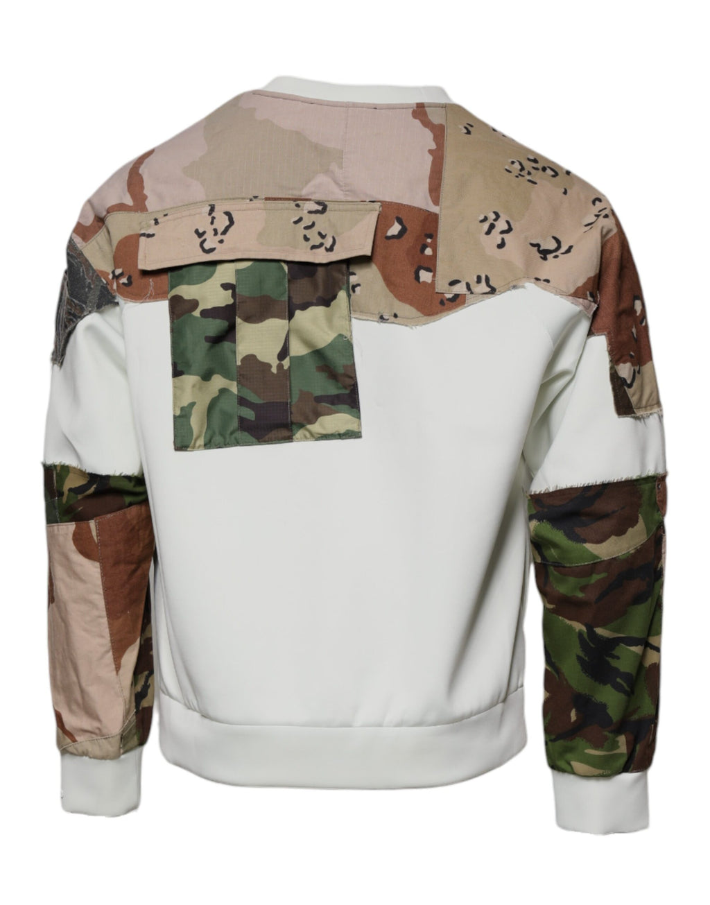 Dolce & Gabbana Multicolor Patchwork Pullover mit Rundhalsausschnitt aus Baumwolle