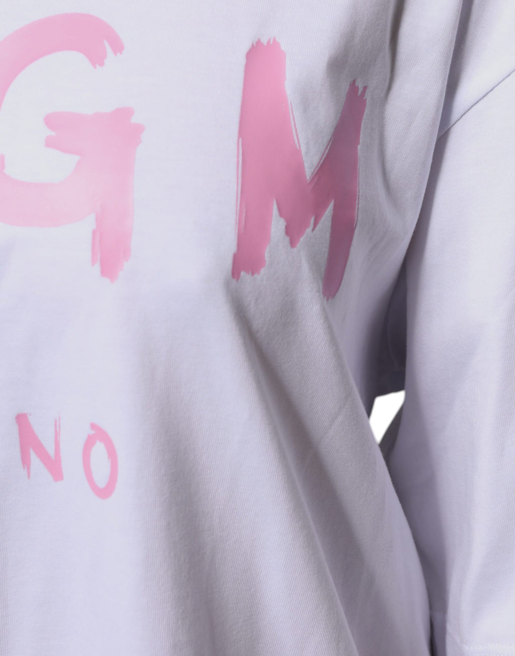 MSGM Weißes T-Shirt mit Logodruck aus Baumwolle und kurzen Ärmeln Minikleid